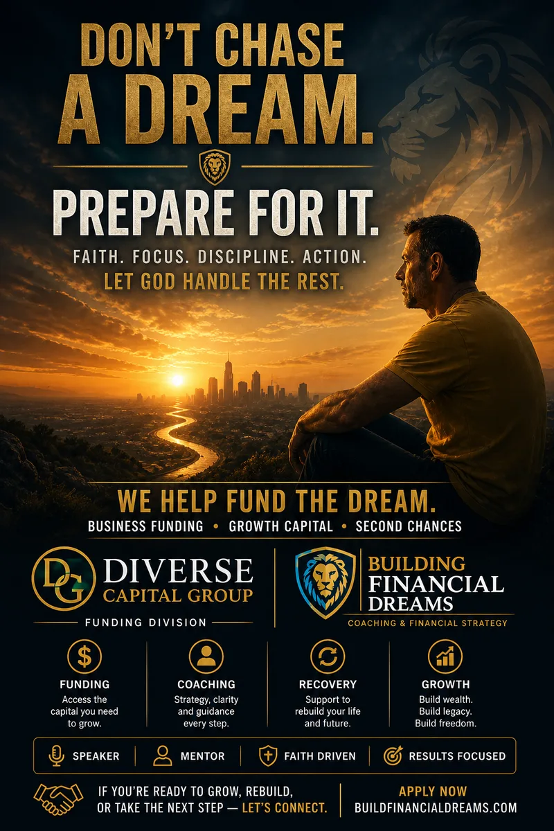 Do not chase a dream, prepare for it graphic